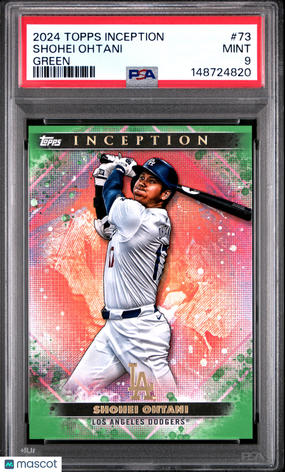 Shohei Ohtani 2024 Topps Inception GREEN Parallel Los Angeles Dodgers PSA 9