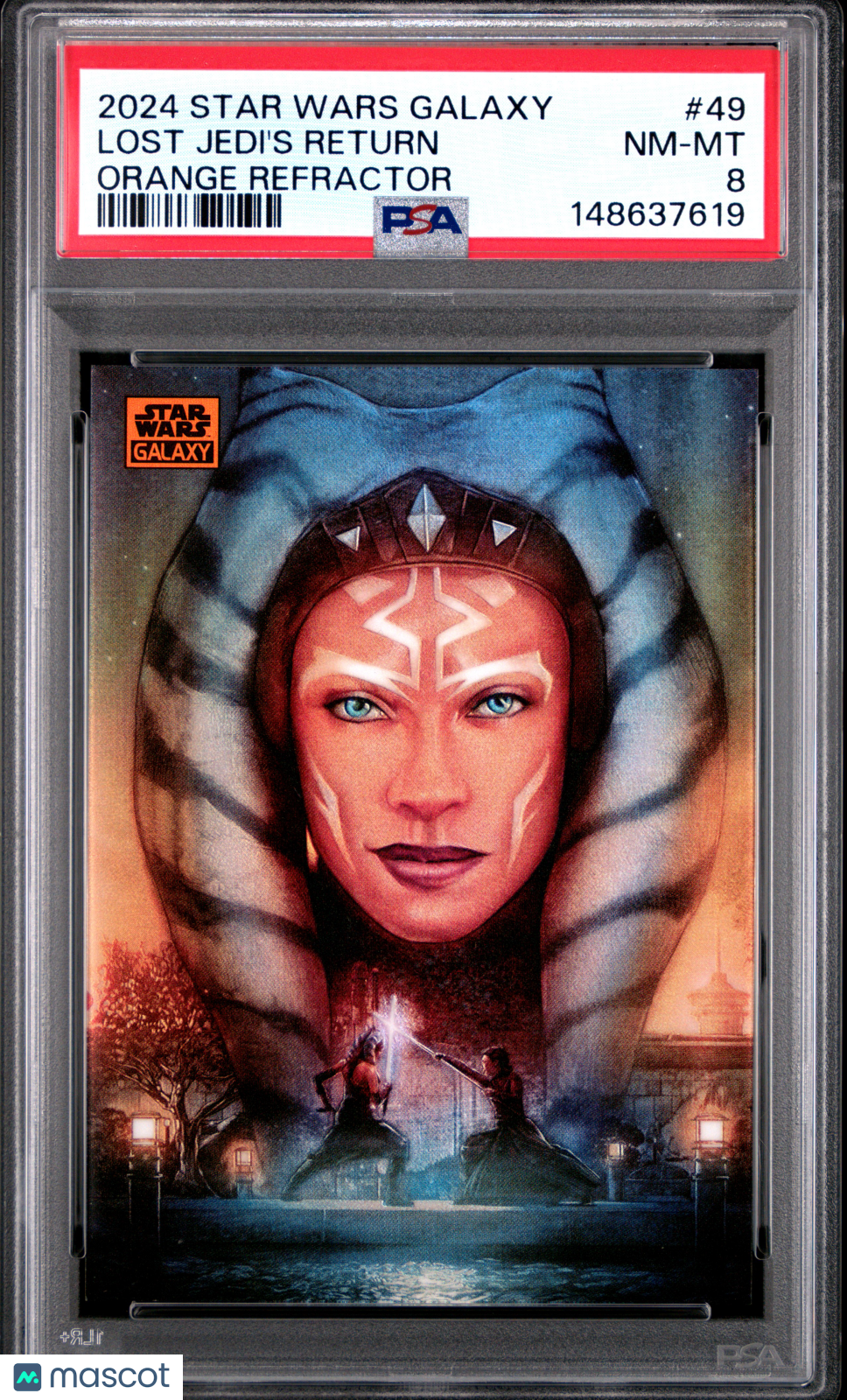 Lost Jedi's Return 2024 Topps Chrome Star Wars Galaxy Orange Refractor /25 PSA 8
