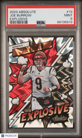 Joe Burrow 2023 Absolute Explosive SSP CASE HIT Cincinnati Bengals PSA 9
