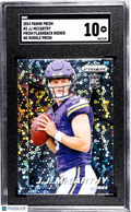 JJ Mccarthy 2024 Prizm Flashback No Huddle Disco Prizm RC Vikings SGC 10