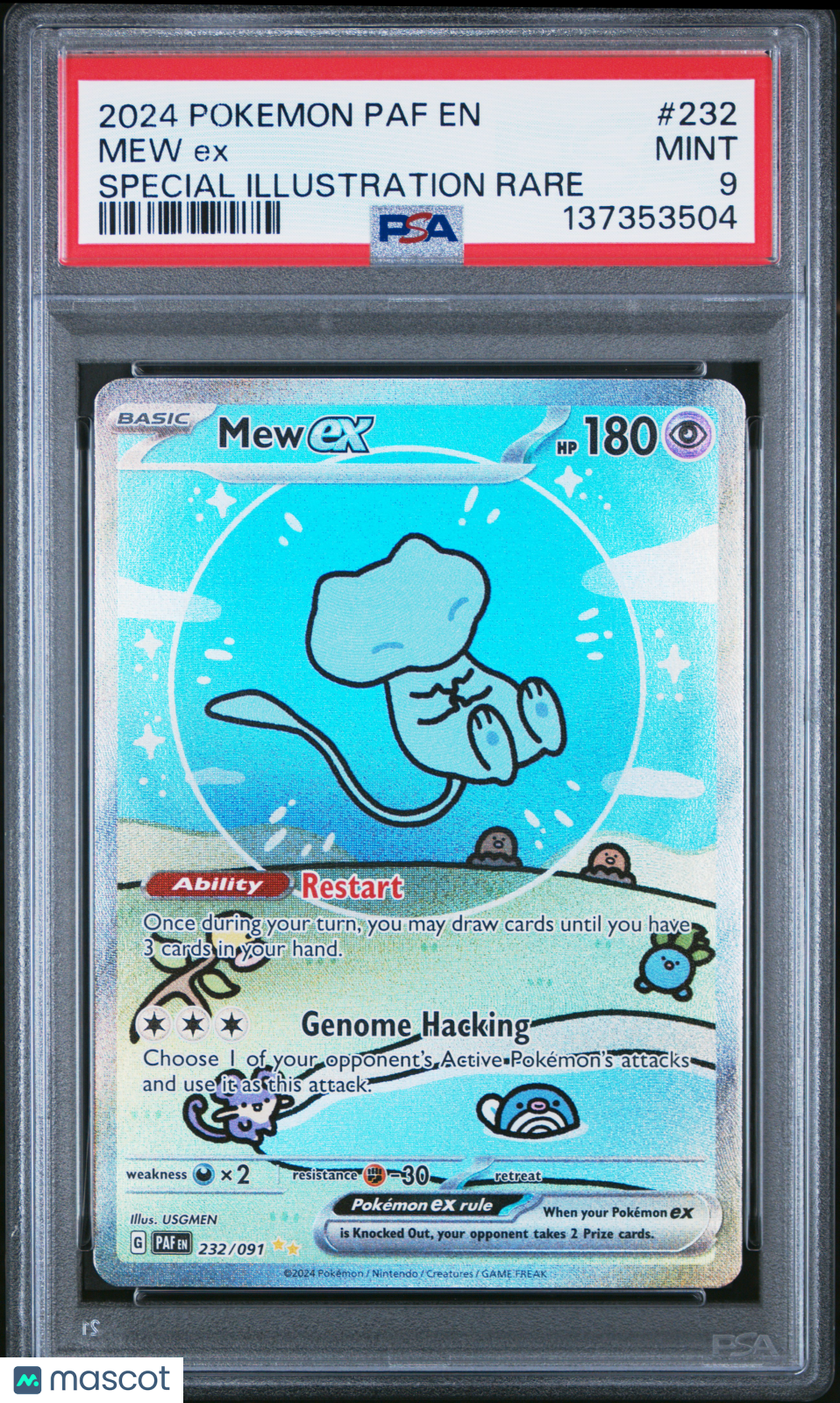 Mew EX 2024 Pokemon Paldean Fates Special Illustration Rare PSA 9 #232
