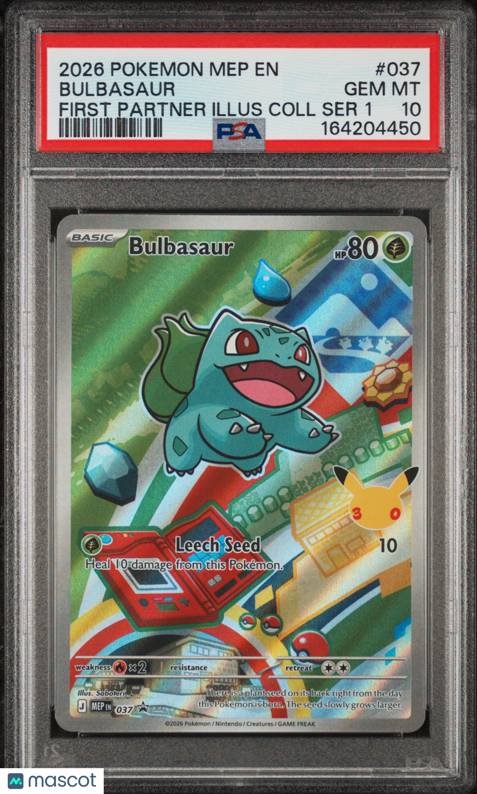Bulbasaur 2026 Pokemon Mep EN Black Star Promo First Partner PSA 10 #037