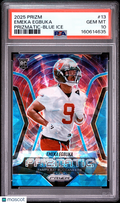 Emeka Egbuka 2025 Prizm Prizmatic Blue Ice Rookie RC TB Buccaneers 39/99 PSA 10