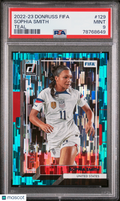 Sophia Smith 2022 Donruss FIFA Teal Parallel United States USA 137/199 PSA 9