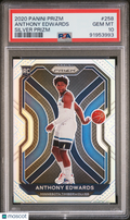Anthony Edwards 2020 Prizm Silver Prizm Rookie RC Timberwolves #258 PSA 10