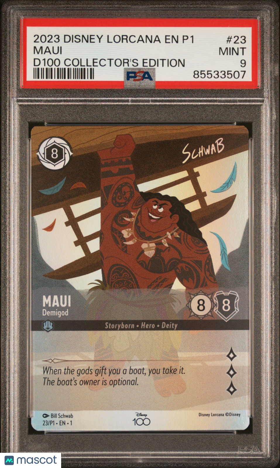 Maui 2023 Disney Lorcana EN P1-Promo D100 Collector's Edition PSA 9 #23