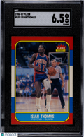 Isiah Thomas 1986-87 Fleer Rookie RC Detroit Pistons #109 SGC 6.5