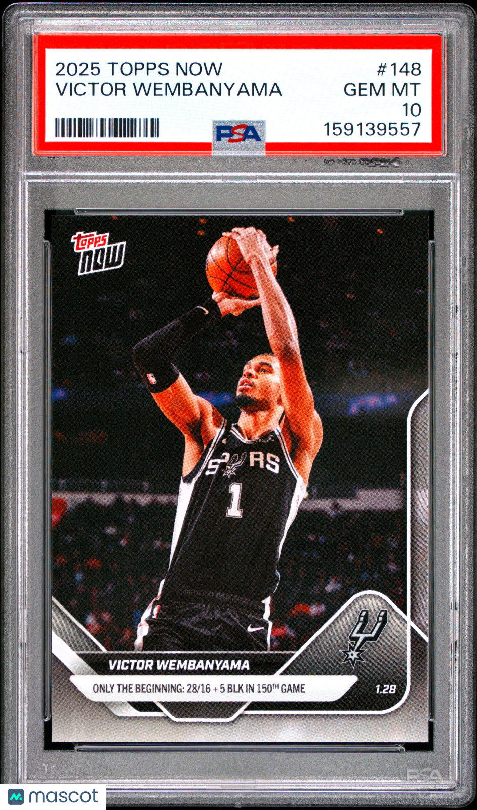Victor Wembanyama 2025 Topps Now San Antonio Spurs #148 PSA 10