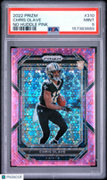 Chris Olave 2022 Prizm Pink No Huddle Rookie RC New Orleans Saints 5/15 PSA 9