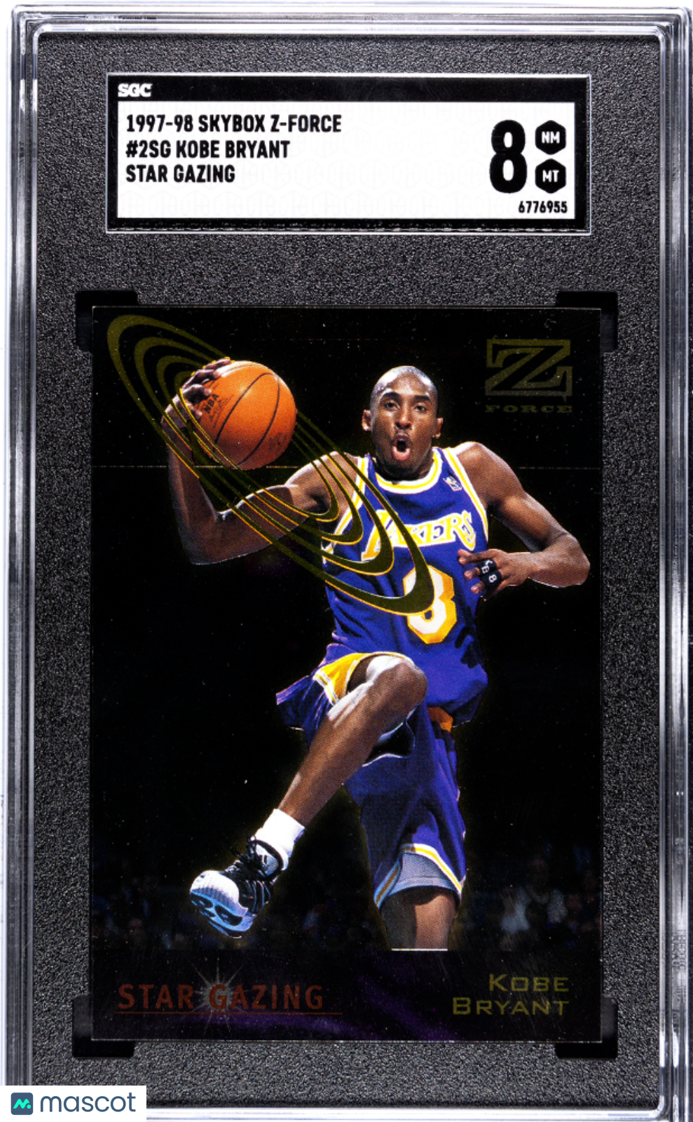 Kobe Bryant 1997-98 Skybox Z-Force Star Gazing Los Angeles Lakers SGC 8