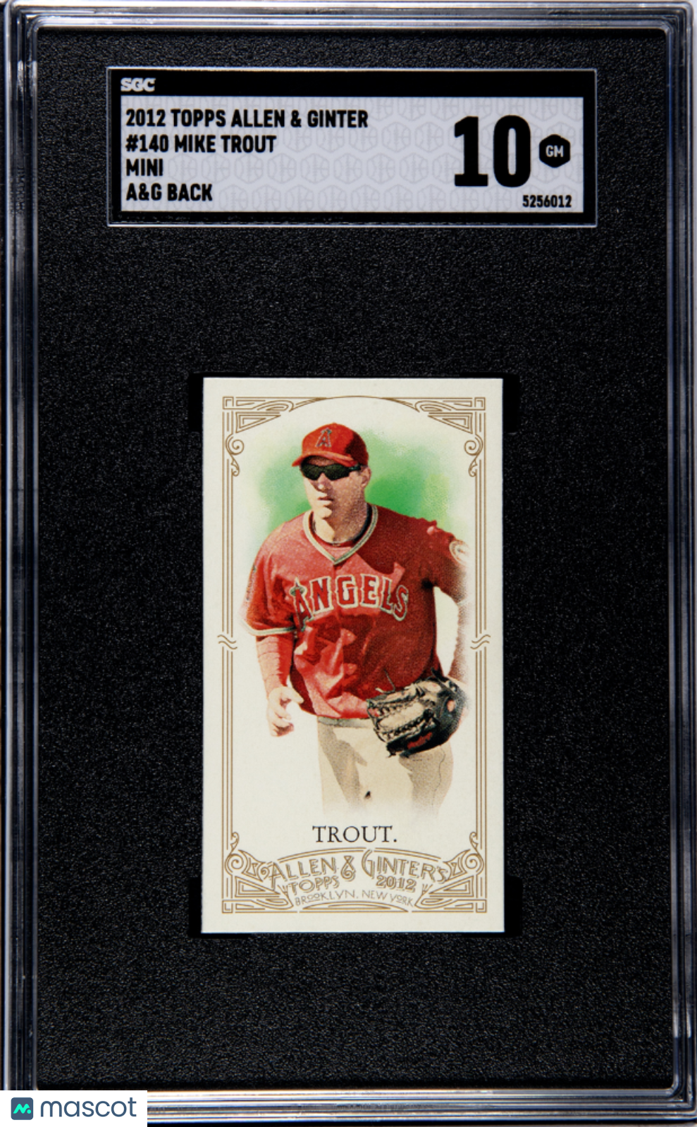 Mike Trout 2012 Topps Allen & Ginter Mini A&G Back Los Angeles Angels SGC 10