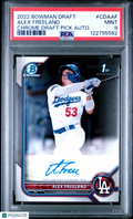 Alex Freeland 2022 Bowman Chrome 1st Auto Autograph RC Dodgers PSA 9