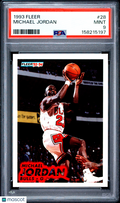 Michael Jordan 1993 Fleer Card #28 Chicago Bulls PSA 9