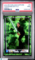 Luke Skywalker 2023 Topps Chrome Sapphire Star Wars Raging Battle /60 #51 PSA 9