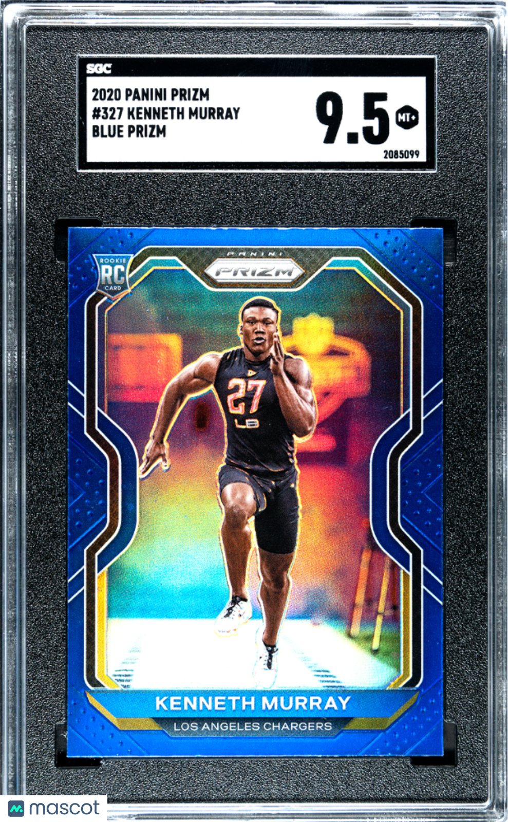 Kenneth Murray 2020 Prizm Retail Blue Rookie RC SSP Chargers Sooners SGC 9.5