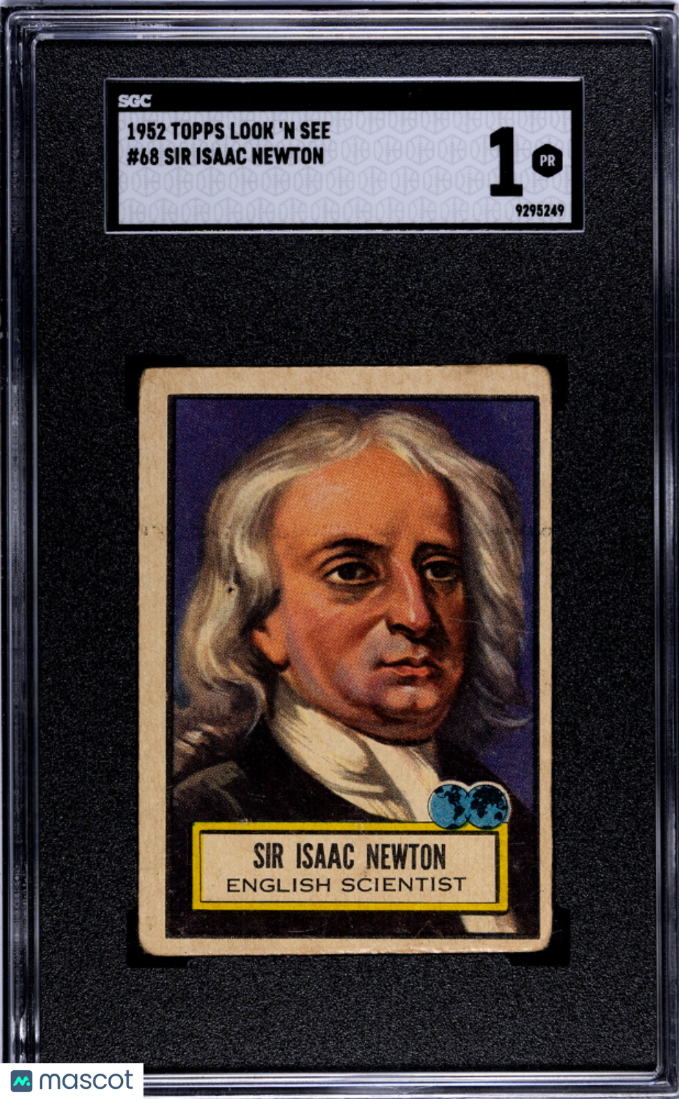 Sir Isaac Newton 1952 Topps Look 'n See #68 SGC 1