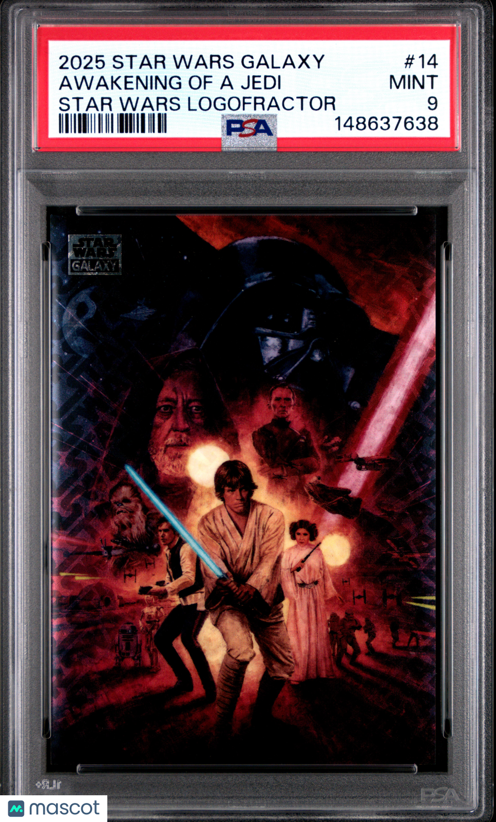 Awakening Of A Jedi 2025 Topps Chrome Star Wars Galaxy Logofractor 45/77 PSA 9