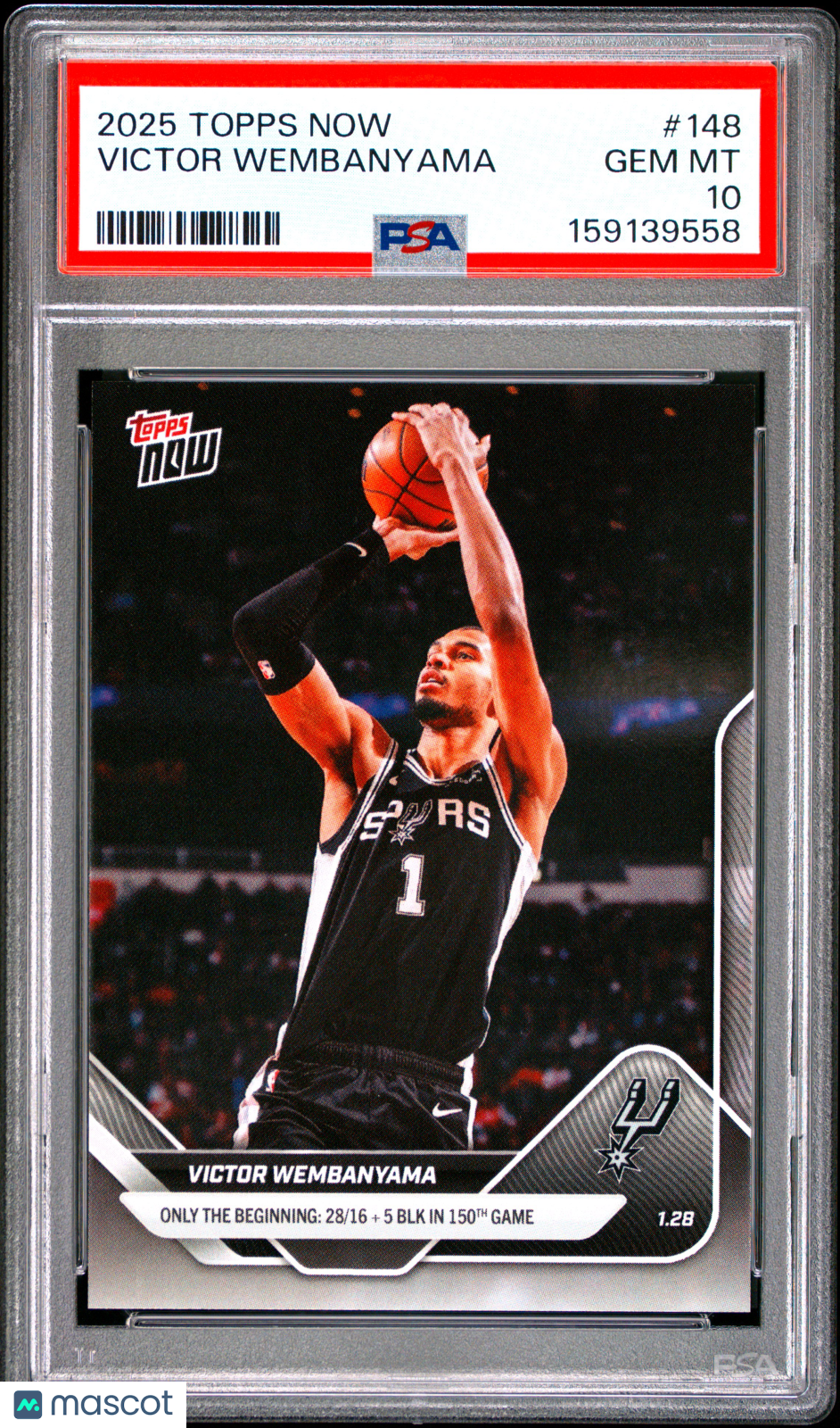 Victor Wembanyama 2025 Topps Now San Antonio Spurs #148 PSA 10