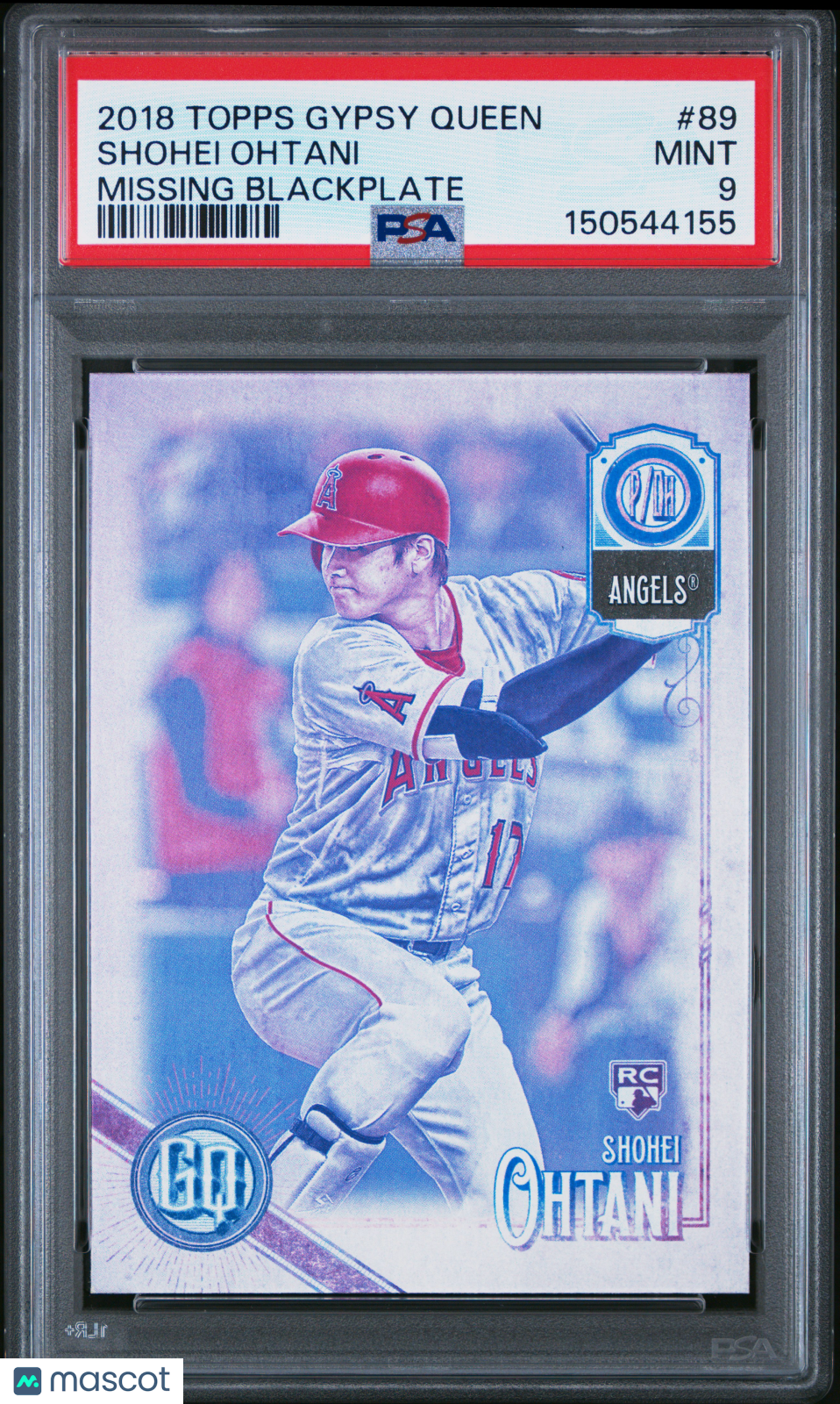 Shohei Ohtani 2018 Topps Gypsy Queen Missing Backplate Rookie RC Angels PSA 9