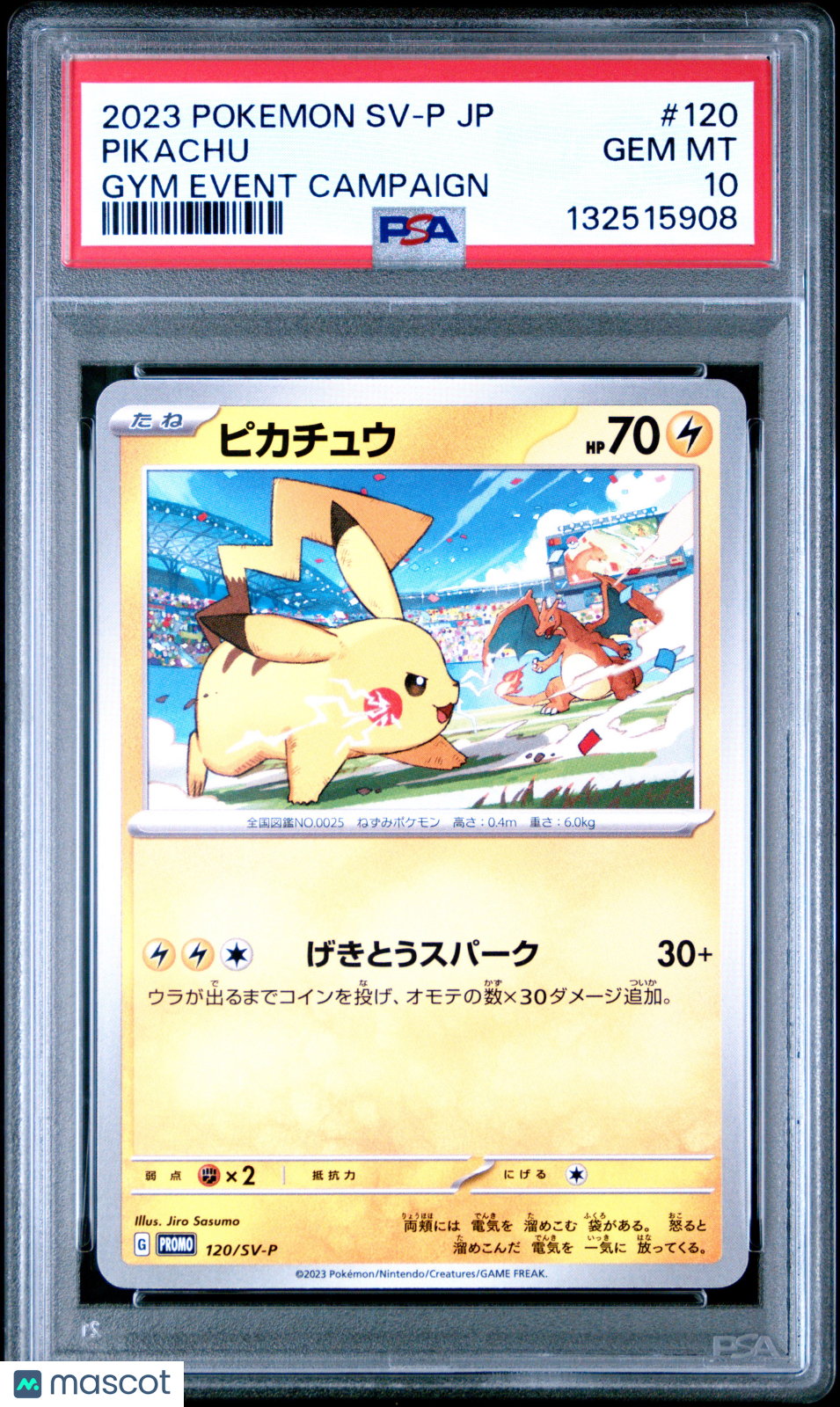 Pikachu 2023 Pokemon Japanese SV-P Promo Japanese Gym Event Campaign PSA 10 #120