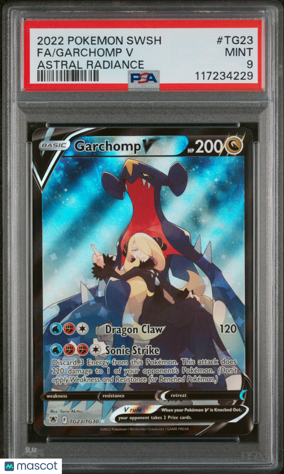 Garchomp V 2022 Pokemon Astral Radiance PSA 9 #TG23