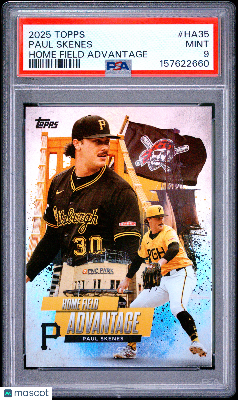 Paul Skenes 2025 Topps Home Field Advantage SSP Pittsburgh Pirates PSA 9