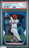 James Wood 2023 Bowman Chrome Mega Box Blue Refractor Nationals 16/150 PSA 9