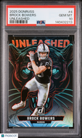 Brock Bowers 2025 Donruss Unleashed CASE HIT Las Vegas Raiders PSA 10