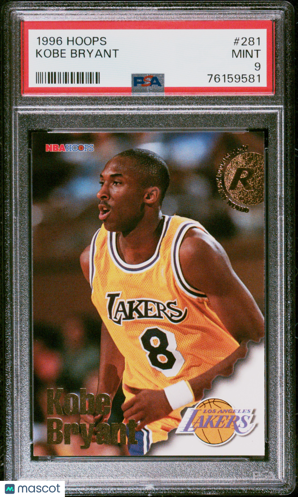 Kobe Bryant 1996-97 NBA Hoops Rookie RC Los Angeles Lakers #281 PSA 9