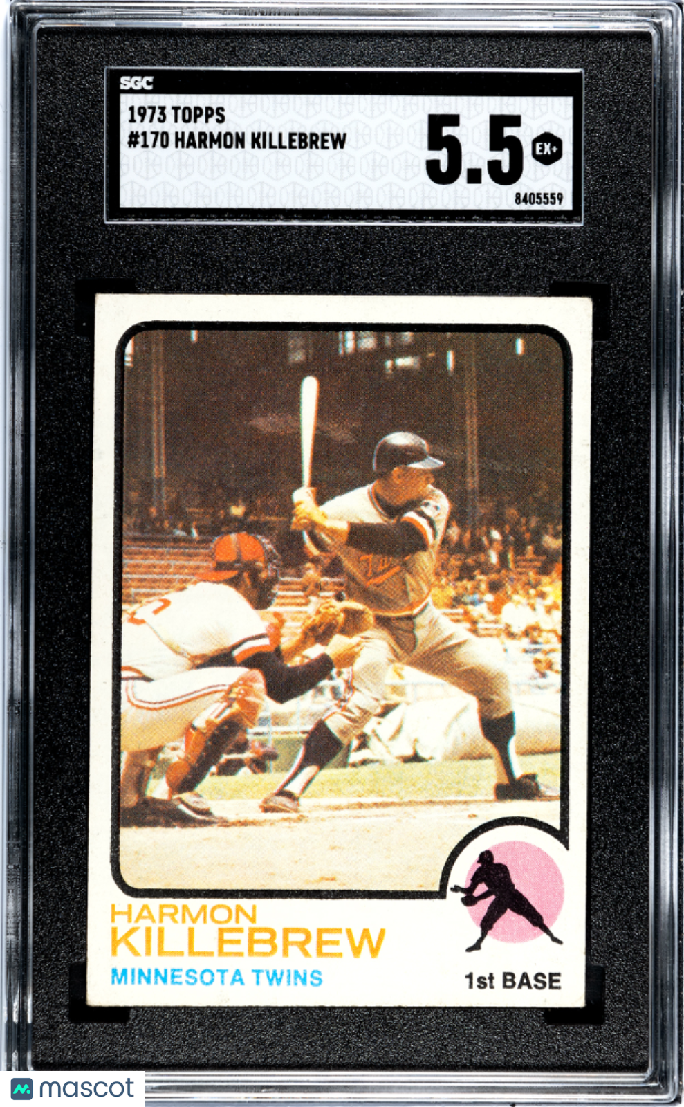 Harmon Killebrew 1973 Topps Card Minnesota Twins #170 SGC 5.5