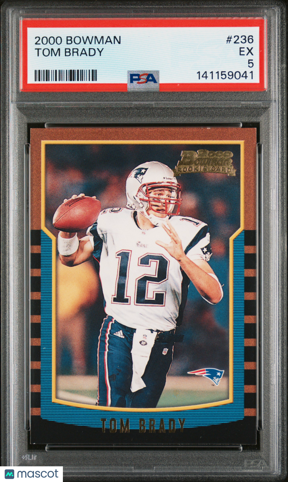 Tom Brady 2000 Bowman Rookie Card RC New England Patriots #236 PSA 5