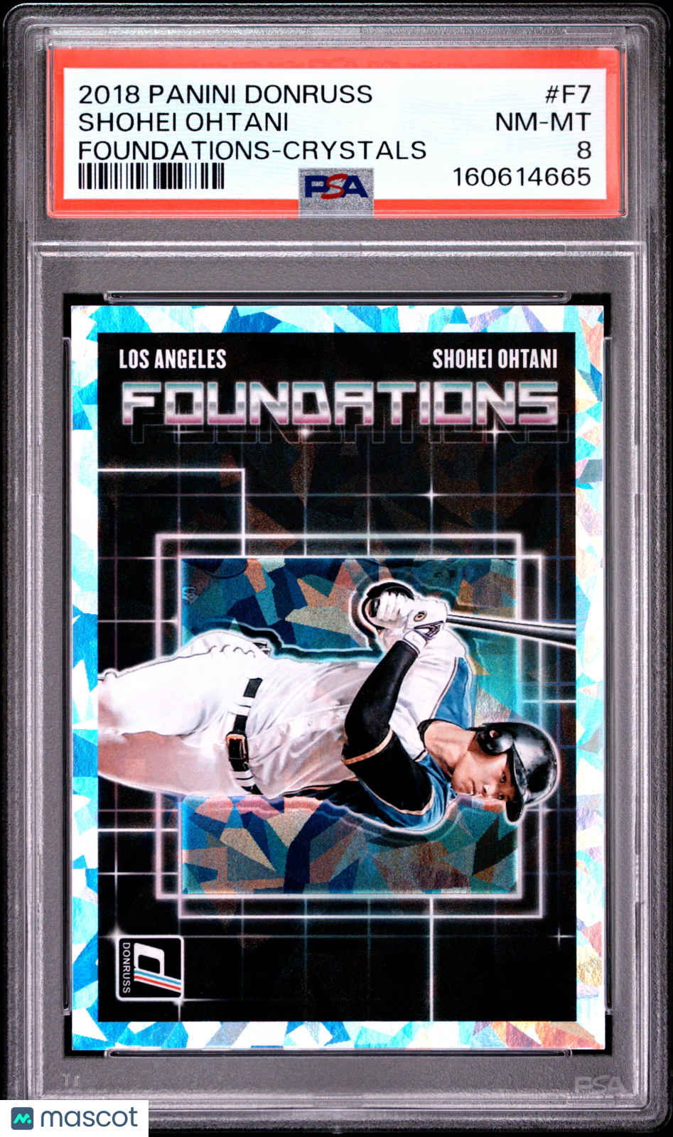 Shohei Ohtani 2018 Donruss Foundations Crystals Rookie RC LA Angels PSA 8