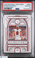 Baker Mayfield 2025 National Treasures Gladiators TB Buccaneers 16/50 PSA 10