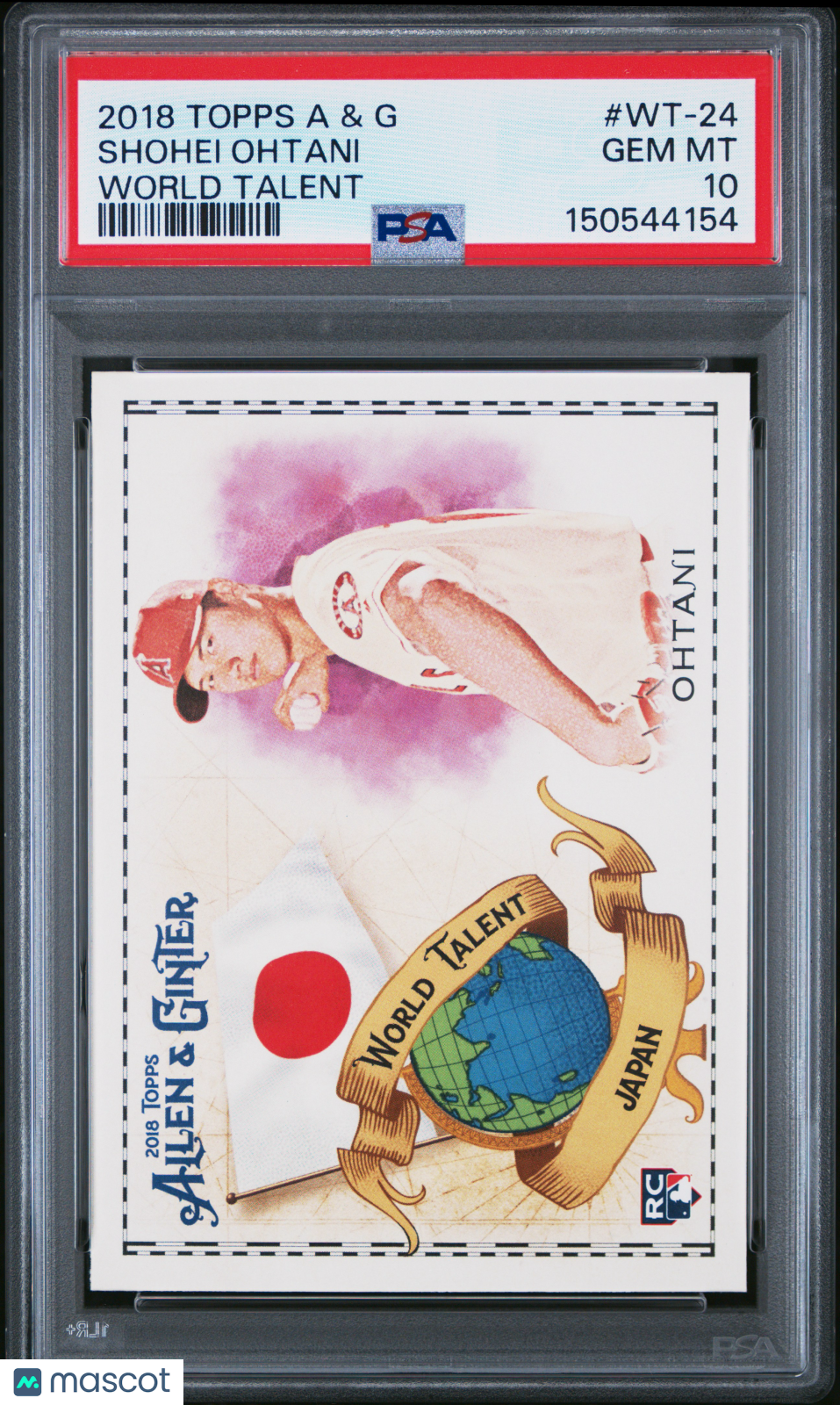 Shohei Ohtani 2018 Topps Allen & Ginter World Talent Rookie RC Angels PSA 10