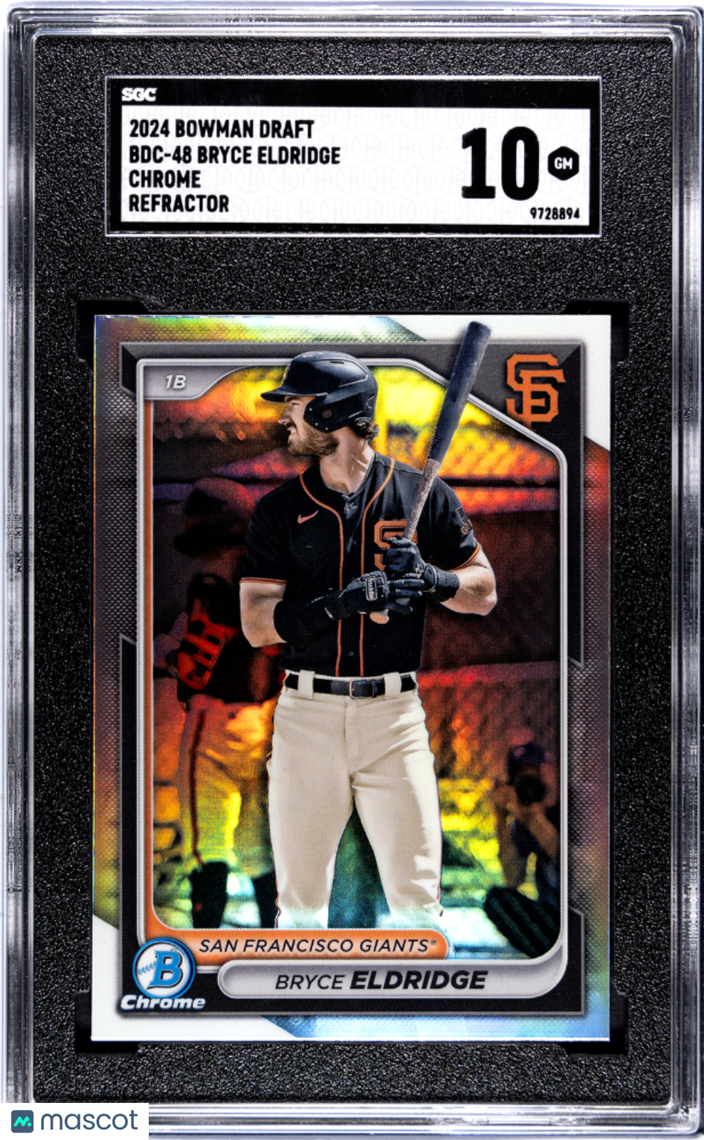 Bryce Eldridge 2024 Bowman Chrome Refractor San Francisco Giants SGC 10