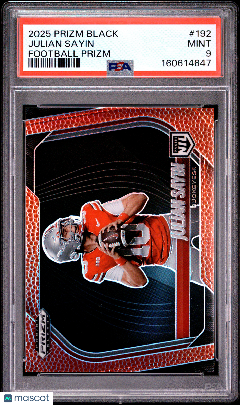 Julian Sayin 2025 Panini Prizm Black Football Rookie RC Ohio State 83/225 PSA 9