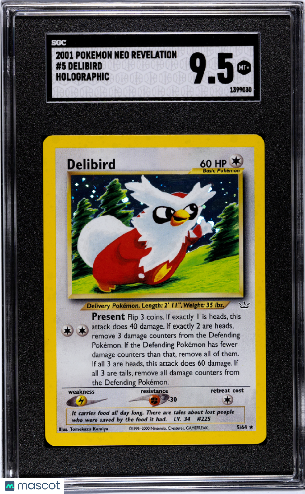 Delibird 2001 Pokemon Neo Revelation SGC 9.5 #5