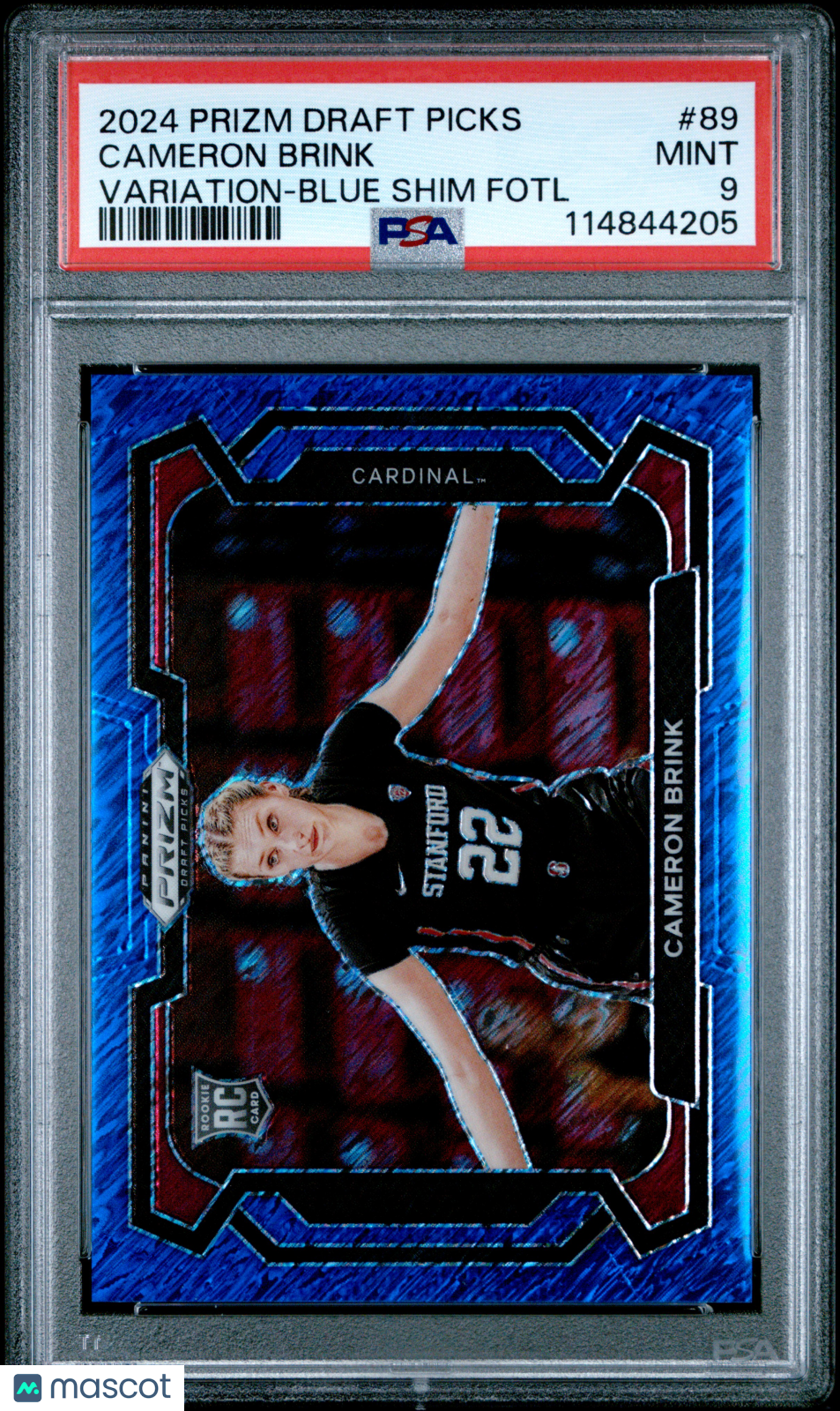 Cameron Brink 2024 Prizm Draft Variation Blue Shimmer SSP RC 2/19 Stanford PSA 9
