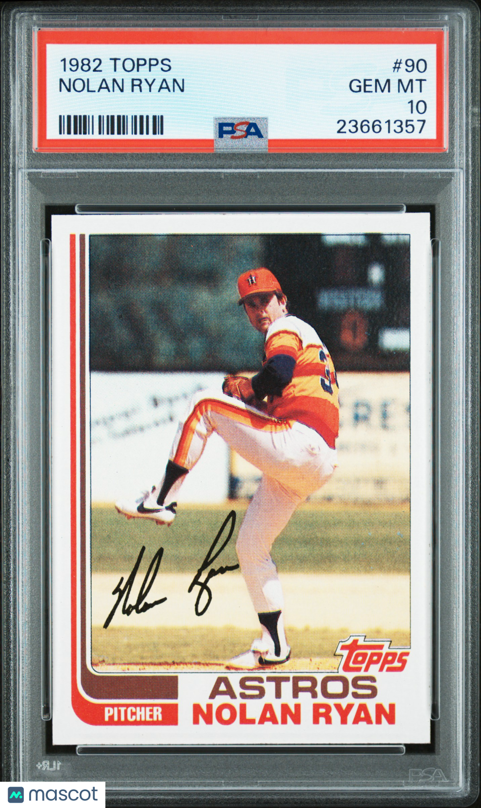 Nolan Ryan 1982 Topps Card Houston Astros #90 PSA 10
