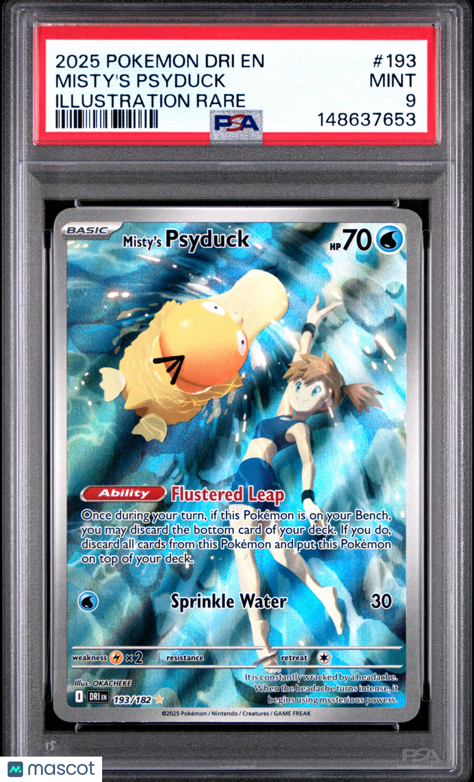 Misty's Psyduck 2025 Pokemon Dri EN-Destined Rivals Illustration Rare PSA 9 #193