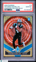 Tetairoa Mcmillan 2025 Phoenix Paragon Yellow Mojo RC Panthers 6/49 PSA 10