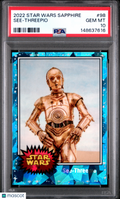 2022 Topps Chrome Sapphire Edition Star Wars See-Threepio #98 PSA 10