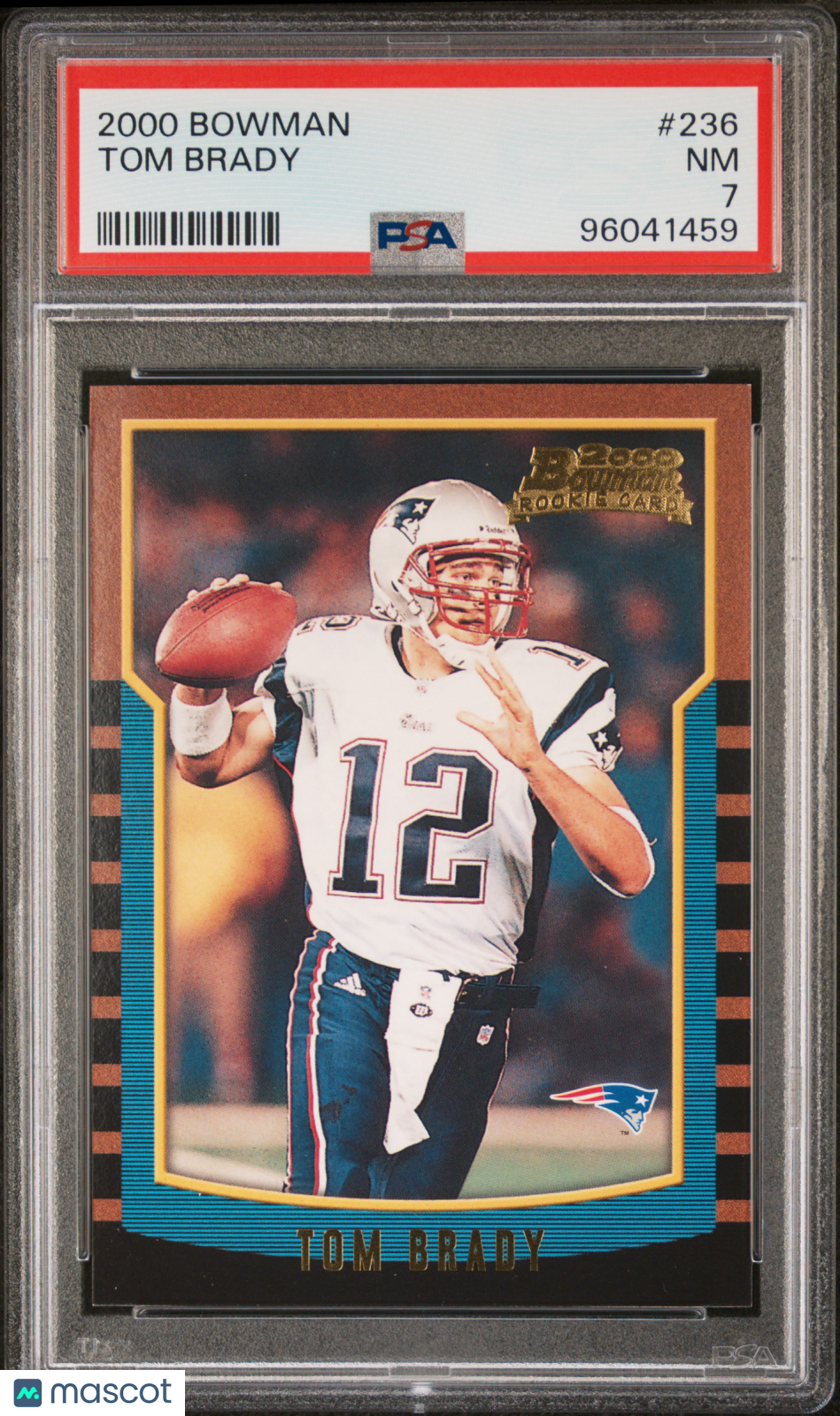 Tom Brady 2000 Bowman Rookie RC New England Patriots #236 PSA 7
