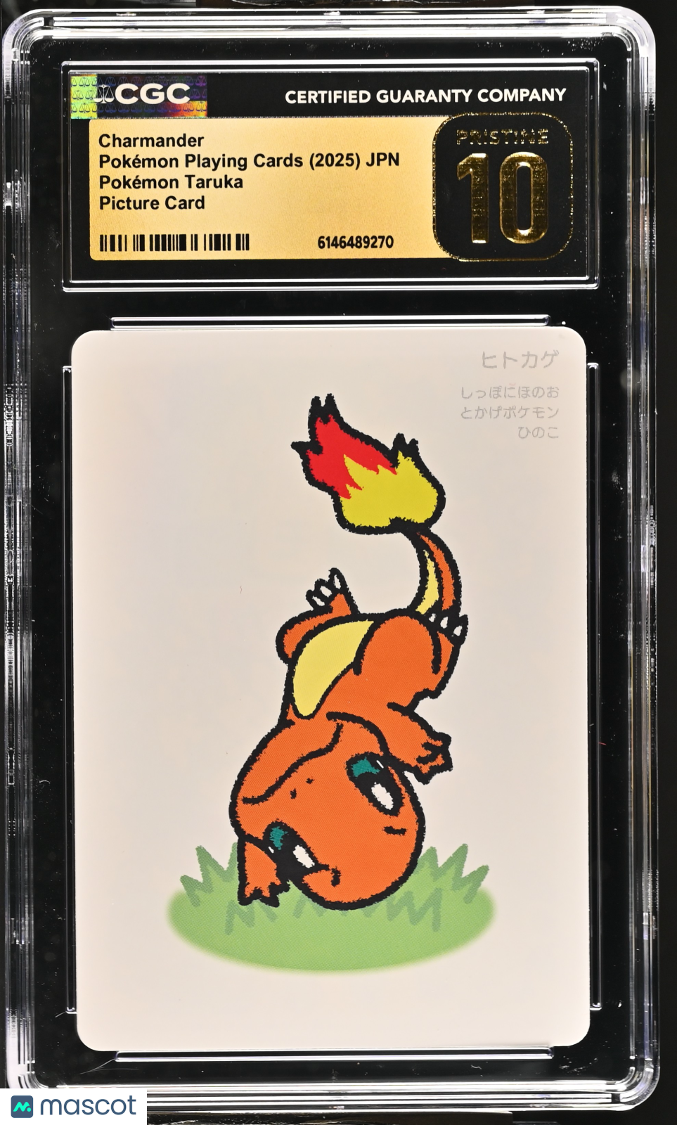 Charmander 2025 Pokemon Playing Card Taruka  CGC 10 Pristine
