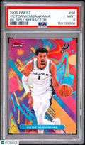 Victor Wembanyama 2025 Topps Finest Oil Spill Refractor Spurs #98 PSA 9