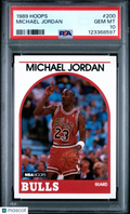 Michael Jordan 1989 NBA Hoops Card Chicago Bulls #200 PSA 10