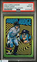 Aaron Judge 2024 Topps Chrome Ultraviolet All-Stars SSP CASE HIT Yankees PSA 8