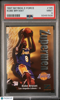 Kobe Bryant 1997-98 Skybox Z-Force 2nd Year Card Los Angeles Lakers #195 PSA 9