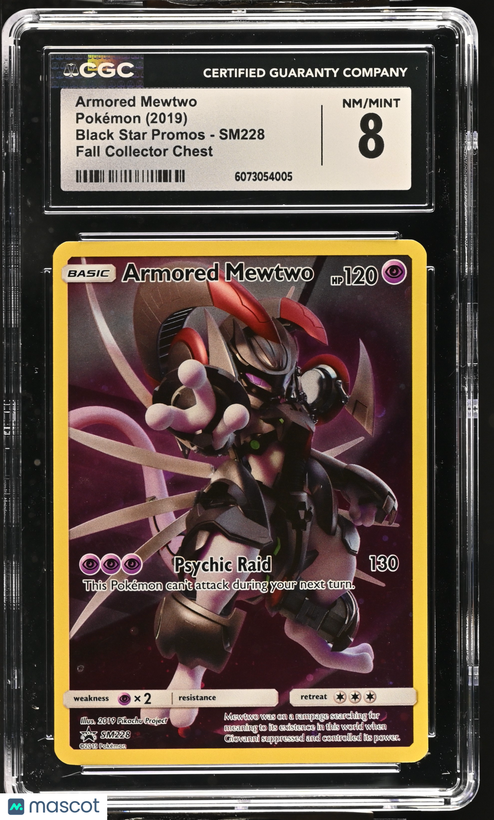 Armored Mewtwo 2019 Pokemon Black Star Promos Fall Collector Chest CGC 8 #SM228