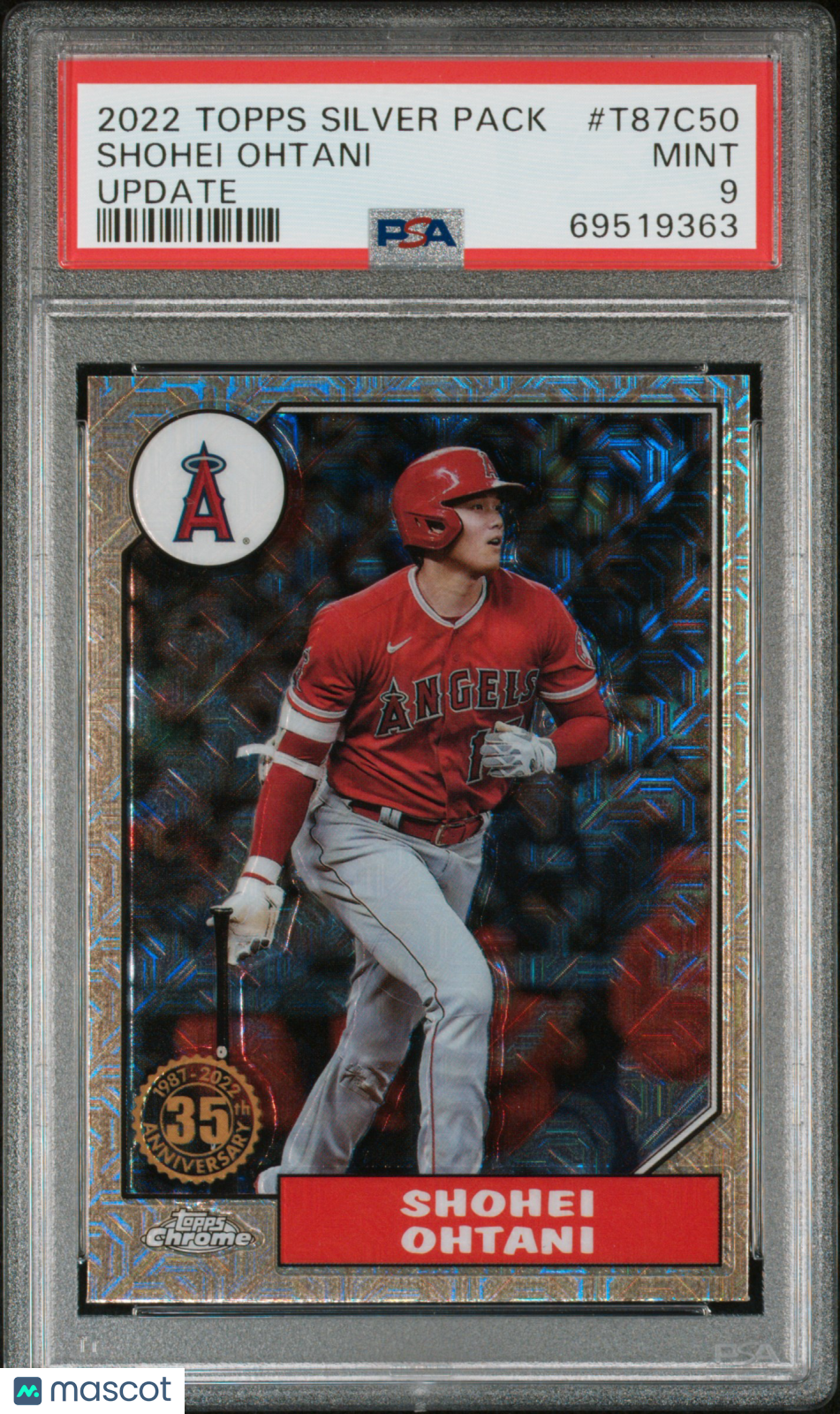 Shohei Ohtani 2022 Topps Chrome Update '87 Silver Pack LA Angeles PSA 9